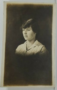 Rppc Edwardian Woman Portrait Real Photo c1915 Postcard N9