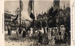 CPA AK Salon 1910 P. FRANC LAMY Pigeons de la Place Saint-Marc Venise (701915)
