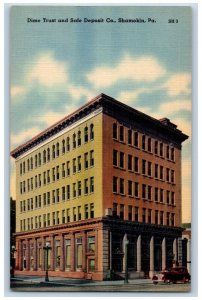 Shamokin Pennsylvania Postcard Dime Trust Safe Deposit Co Building Exterior 1940