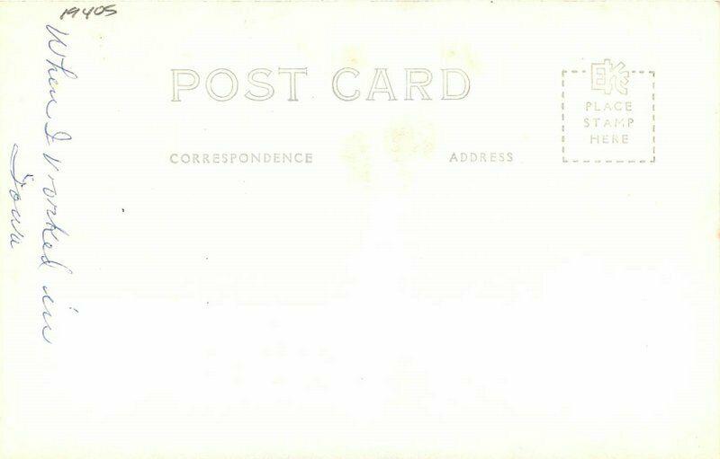 Autos 1940s Post Office RPPC Photo Postcard Independence Iowa 2811