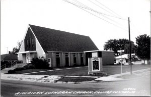 Real Photo Postcard American Lutheran Church in Grundy Center, Iowa