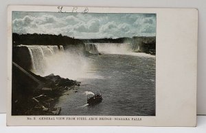 Niagara Falls, General View from  Steel Arch Bridge pre 1907 Photo Postcard B9