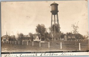 RPPC Water Tower, City Water Works Pierce NE c1908 Vintage Postcard B29