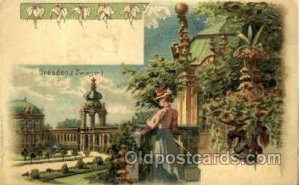 Dresden (Zwinger) Gruss Aus Greetings From Unused crease right edge, roundn...