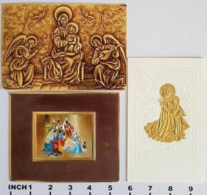 Lot 3 greetings cards novelty all religion topic 