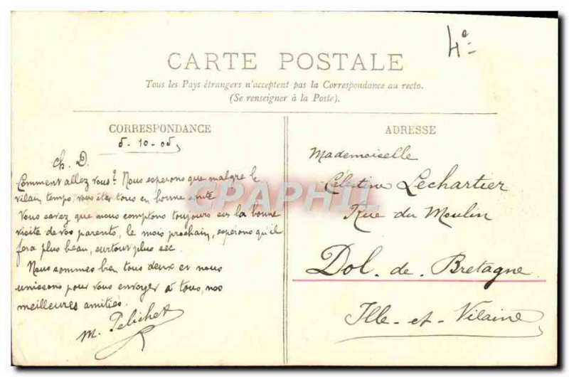 Old Postcard Paris Ile Saint Louis View On The Seine Boat Peniche