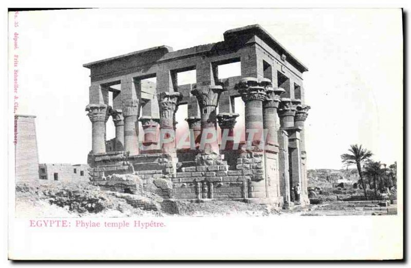 Postcard Ancient Egypt Egyptian temple phylae Hypetre