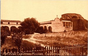 San Juan Capistrano Mission California CA Antique Postcard DB UNP Unused