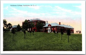 Anderson College Anderson South Carolina SC Grounds And The Building Postcard
