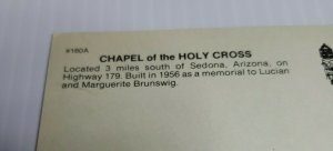 Vintage Postcard Chapel of the Holy Cross Sedona Arizona Brunswig memorial 1986