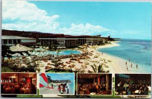 Holiday Inn, Montego Bay Jamaica Beach Pool Multi View Vintage Postcard H08