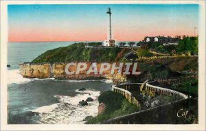 Old Postcard Biarritz Le Phare and new gardens