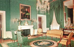 Vintage Postcard Green Room White House Informal Receptions Washington D.C.