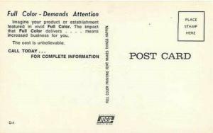 Advertising, Full Color, Post Cards, Brochures, Catalog Sheets