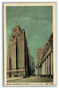 Vintage 1940's Postcard Hotel Governor Clinton 7th Penn Station New York City NY