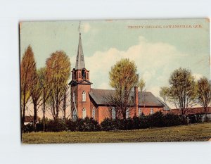 Postcard Trinity Church, Cowansville, Canada