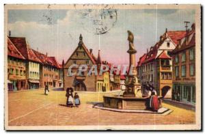 Old Postcard The picturesque Alsace Obernai