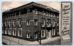 LOUISVILLE, Kentucky KY ~ Advertising FIRST NATIONAL BANK Trust 1950 Postcard