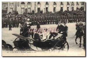 Postcard Old MM the King & # 39Italie and queen in Paris in 1903 The Queen an...
