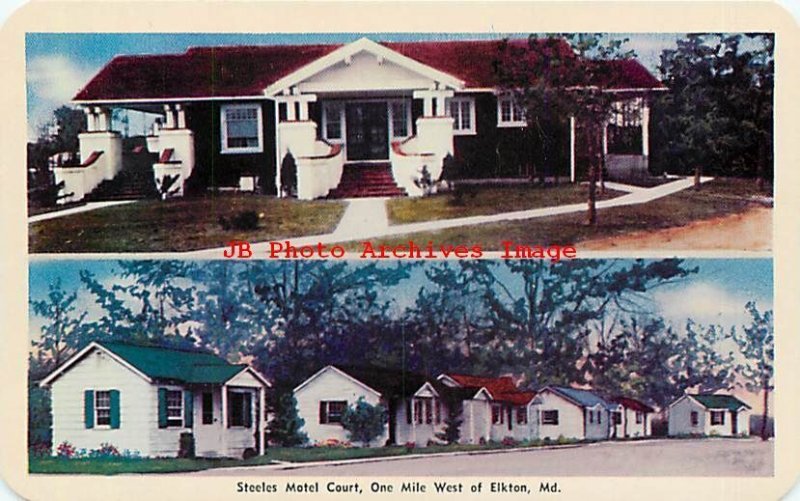 MD, Elkton, Maryland, Steele's Motor Court Motel, Multi-View, Dexter No 34781 