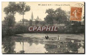 Old Postcard Janze L Etang de la Placette Barque