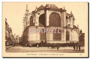 Old Postcard Montargis The Church and the Rue du Loing