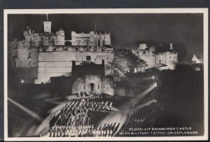 Scotland Postcard - Flood-Lit Edinburgh Castle With Military Tattoo   RS17772