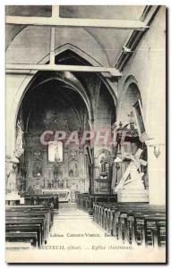 Breteuil Postcard Ancient Church (inside)