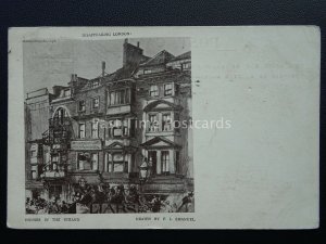 London DISAPPEARING LONDON Houses in the Strand c1906 Postcard Art by F. Emanuel