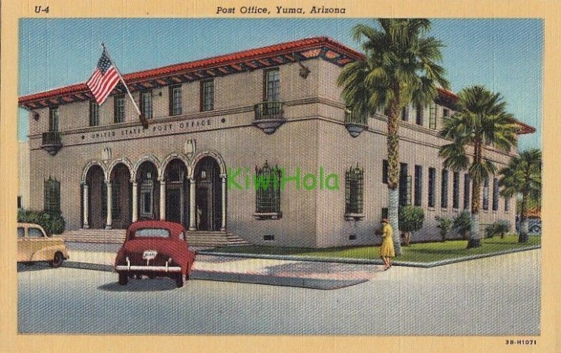 Postcard Post Office Yuma Arizona AZ