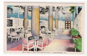 Mirror Room Hotel Bentley Alexandria Louisiana linen postcard