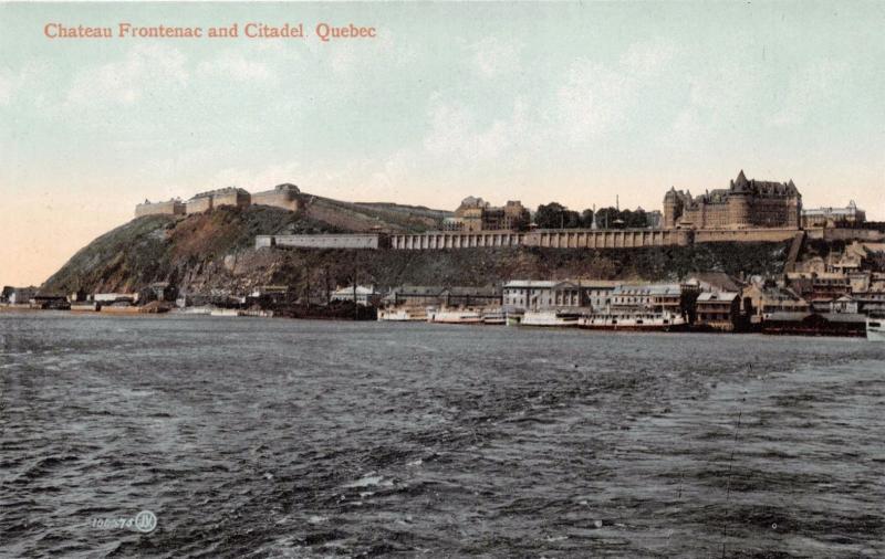 QUEBEC CANADA Château FRONTENAC & CITADEL POSTCARD 1910s