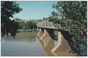 MEDICINE HAT, Alberta, Canada, 1940-1960's; Finlay Bridge Over The South Sasc...