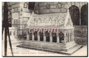 Old Postcard Inner Aubazine Tomb of The Church of St Etienne