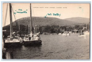 1950 The Mercantile, Mt. Battey Captain Swift's Wind Jammers Camden ME Postcard