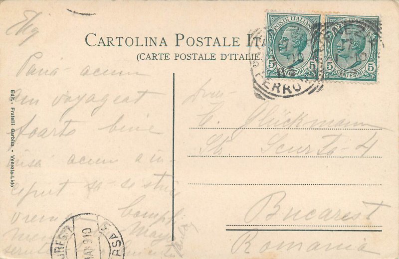 Italy Venice Lido beach 1910