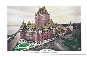 Canada Quebec Chateau Frontenac Birds Eye View and Snow 2 Vintage Postcards