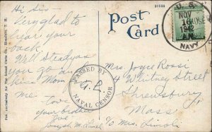 Honolulu Hawaii HI Colonial Hotel WWII Naval Censor Stamp Vintage Postcard 