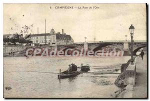 Old Postcard Compiegne Le Pont De I'Oise