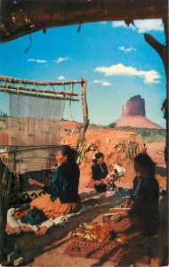 United States Native American Navajo women weavers