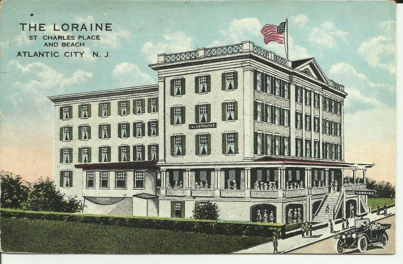 Atlantic City, N.J. The Loraine St. Charles Place And Beach