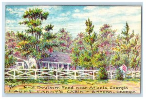 c1950's Real Southern Food, Aunt Fanny's Cabin, Smyrna Georgia GA Postcard 