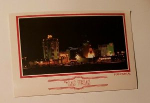 VTG Postcard Las Vegas Fun Capital Sands Hilton Imperial holiday hotels 1987 703