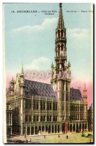 Old Postcard Brussels City Hall