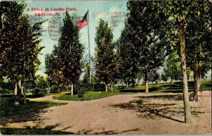 Drive Casino Park Endicott New York NY Vintage Postcard WOB 1c Stamp Cancel PM 