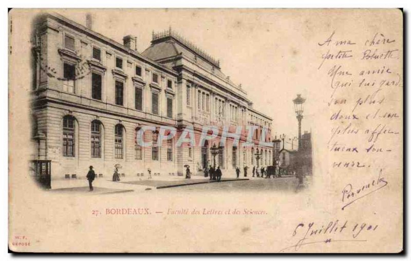 Bordeaux Old Postcard Faculty of Humanities and Sciences