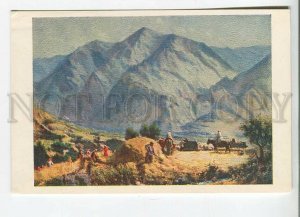 480309 USSR 1950 Tansykbaev mountain collective farm ed. 50000 Soviet artist