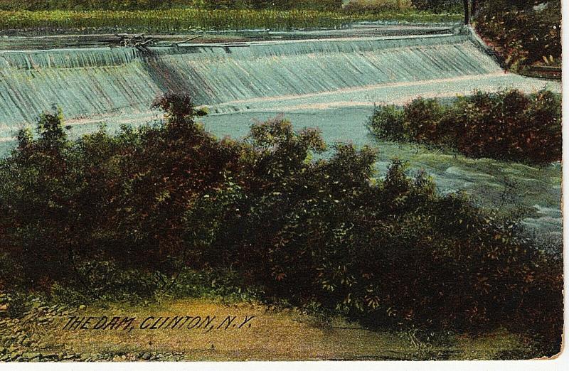 1908 Clinton NY The Dam Oneida County New York RARE DB Rotograph Co. Postcard