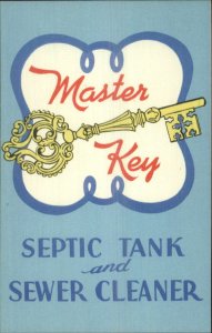 LINEN Master Key Septic Tank & Sewr Cleaner Peoria IL Postcard