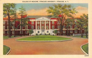 SYRACUSE, NY New York  COLLEGE OF MEDICINE~Syracuse University  c1940's Postcard